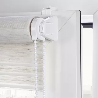 Рулонная штора день-ночь 140х160 см Кира белая