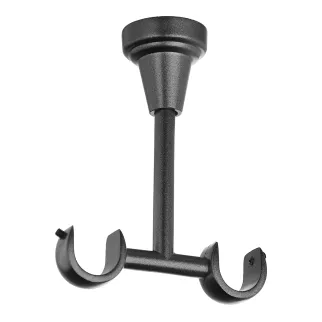 Держатель для карниза 2-рядный d20 мм потолочный графит