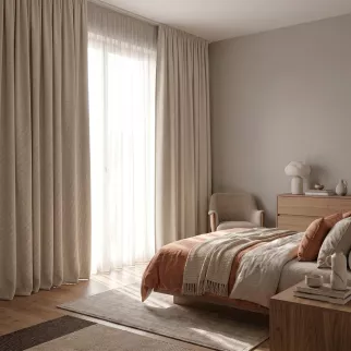 Штора Блэкаут 80% плетение 200х275 см кремовая NEODECO
