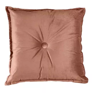 Подушка декоративная с пуговицей 45х45 см коричневая