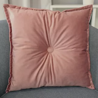 Подушка декоративная с пуговицей 45х45 см коричневая