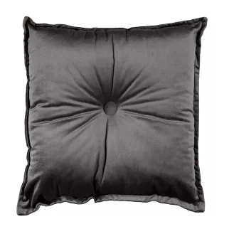 Подушка декоративная с пуговицей 45х45 см графит