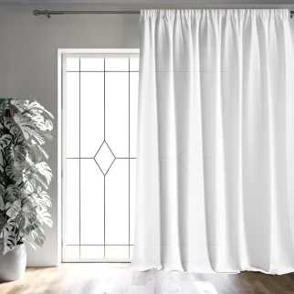 Тюль Лен Елочка 300х270 см белый