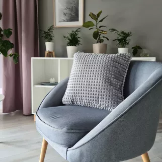 Подушка декоративная Плюш 43х43 серая