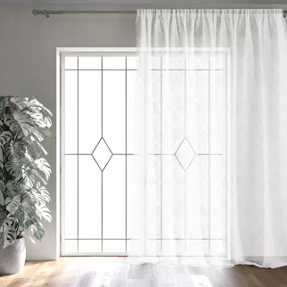 Тюль Сетка жаккард 300х260 см белый