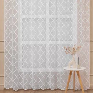 Тюль Сетка жаккард 300х260 см белый