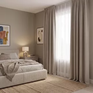 Штора Witerra сатен 135х260 см бежевая