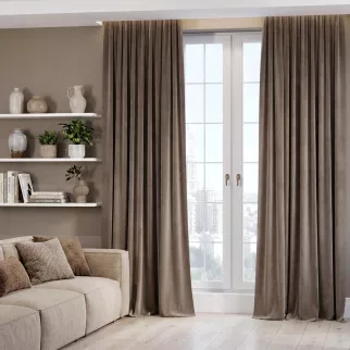 Штора NEODECO Бархат 200х280 см тауп