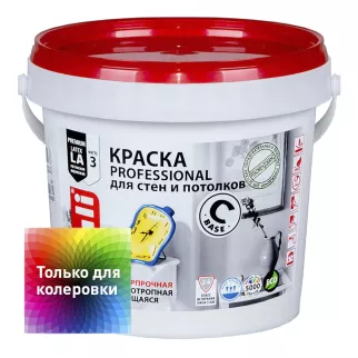 Краска моющаяся акриловая Dali Professional прозрачная (база C) 0,9 л