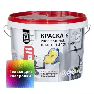 Краска моющаяся акриловая Dali Professional прозрачная (база C) 9 л