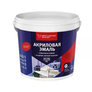 Эмаль акриловая RAL 3020 матовая красная 0,9 кг ЯРОСЛАВСКИЕ КРАСКИ