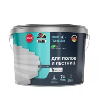 Краска для полов и лестниц гибридная прозрачная (база 3) 8,1 л dufa
