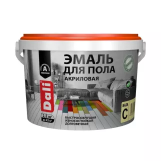 Эмаль для пола акриловая прозрачная (база C) 2,2 кг Dali