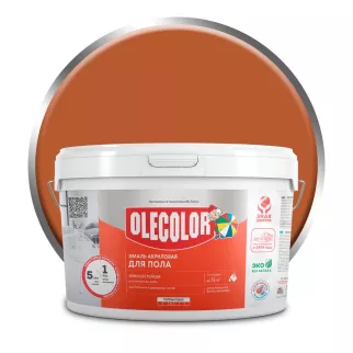 Эмаль для пола акриловая Olecolor желто-коричневая 2,5 кг