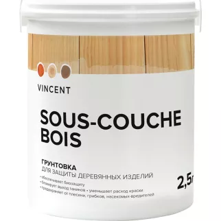 Грунтовка деревозащитная 2,5 л VINCENT Sous-Couche Bois