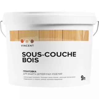 Грунтовка деревозащитная 9 л VINCENT Sous-Couche Bois