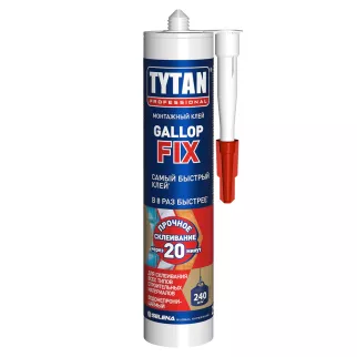 Клей монтажный гибридный 290 мл белый Gallop Fix TYTAN