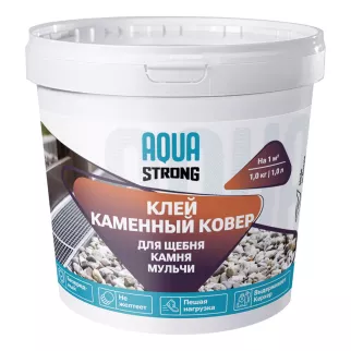 Клей связующий для щебня, камня, мульчи 1 кг Каменный Ковер AQUASTRONG