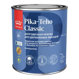 Краска для деревянных фасадов TIKKIVALA Pika-Teho Classic прозрачная (база C) 0,9 л