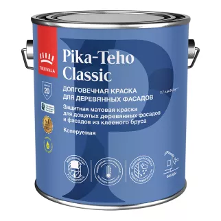 Краска для деревянных фасадов TIKKIVALA Pika-Teho Classic прозрачная (база C) 2,7 л