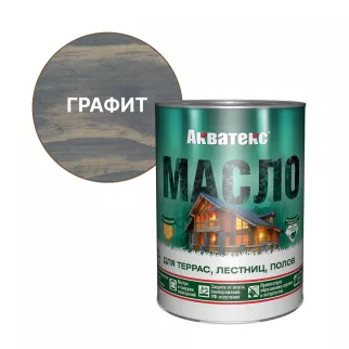 Масло для террас, полов и лестниц 0,75 л графит Акватекс