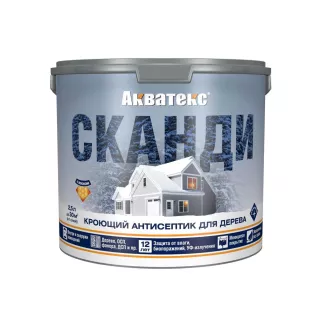 Антисептик для дерева кроющий прозрачный (база C) 2,5 л Акватекс Сканди