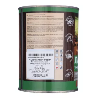 Лак универсальный WOOD уралкидный 0,9 л тик