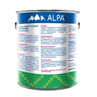 Лак для стен, паркета и мебели ALPA 2,5 л глянцевый