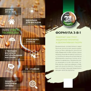 Пропитка декоративная палисандр 9 л dufa Wood Protect Supreme