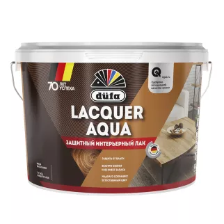 Лак интерьерный акрилатный dufa Lacquer Aqua матовый бесцветный 2,7 л