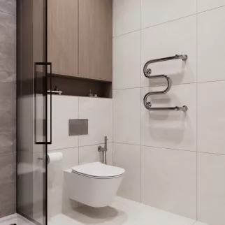 Полотенцесушитель водяной М 400х500 мм d32 мм нержавеющая сталь Арго