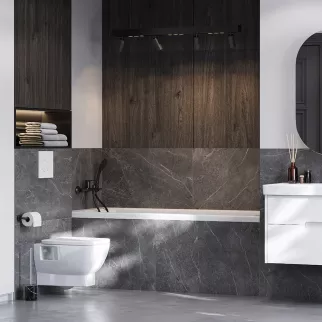 Инсталляция Santek Нео с унитазом, сиденьем, кнопкой белый