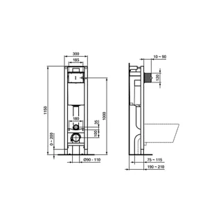 Инсталляция для унитаза Ideal Standard PROSYS ECO механическая без кнопки