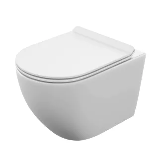 Унитаз подвесной Cersanit Brasco Vortex DPL EO slim безободковый с сиденьем с микролифтом