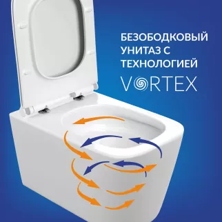 Инсталляция Cersanit Crea Vortex AQUA 50 PRIME M с унитазом и кнопкой хром