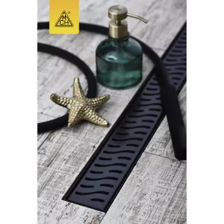 Трап для душа MCH Chudej Harmony 750 мм горизонтальный черный