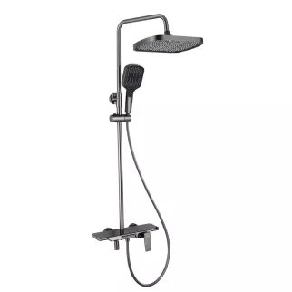 Душевая система со смесителем и верхним душем TOKITO графит