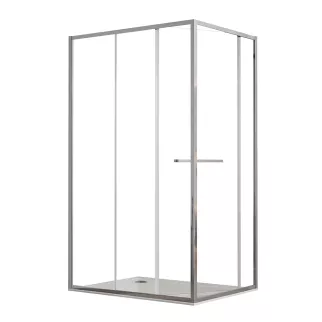 Душевое ограждение FLUMEN DESIGN Ardennes 120х80х195 см прозрачное стекло профиль хром