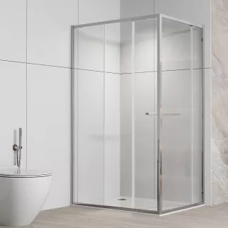 Душевое ограждение FLUMEN DESIGN Ardennes 120х80х195 см прозрачное стекло профиль хром