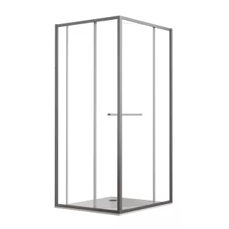 Душевое ограждение FLUMEN DESIGN Ardennes 100х100х195 см прозрачное стекло профиль графит