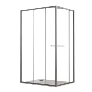 Душевое ограждение FLUMEN DESIGN Ardennes 120х80х195 см прозрачное стекло профиль графит