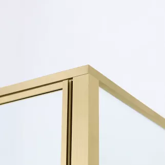 Душевое ограждение FLUMEN DESIGN Orlean 120х80х195 см прозрачное стекло профиль матовое золото