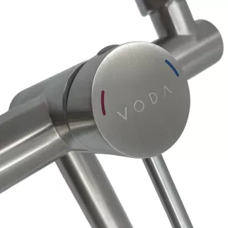 Смеситель для ванны VODA с повортным изливом и набором для душа нержавеющая сталь