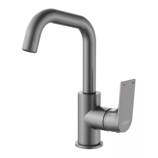 Смеситель для раковины FLUMEN DESIGN Orlean поворотный излив графит