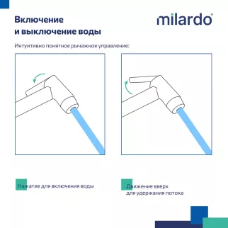 Лейка для гигиенического душа Milardo 2 режима хром