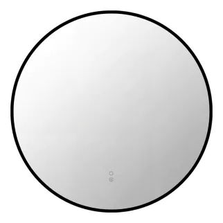 Зеркало Silver Mirrors Монако-Л 2.2 d77 см с подсветкой черная рамка