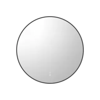 Зеркало Silver Mirrors Монако-Л 2.2 d77 см с подсветкой графитовая рамка