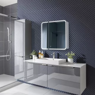 Зеркало-шкаф Silver Mirrors Альянс 80x80 см с подсветкой