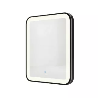 Зеркало Silver Mirrors Практика 60х80 см с подсветкой черная рамка