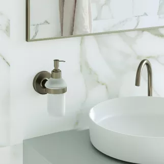 Дозатор для мыла Zenfort Gun gray подвесной графит